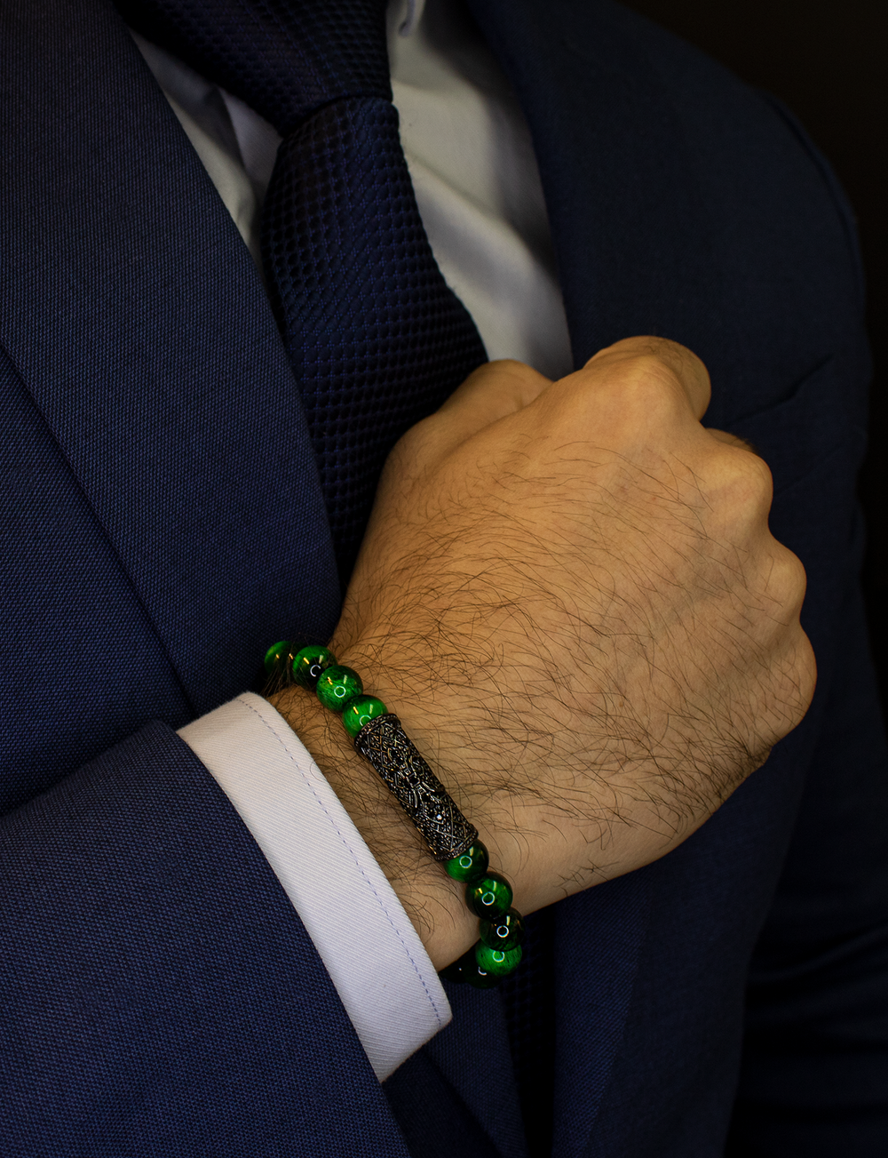Black Kratos - Green Tiger Eye