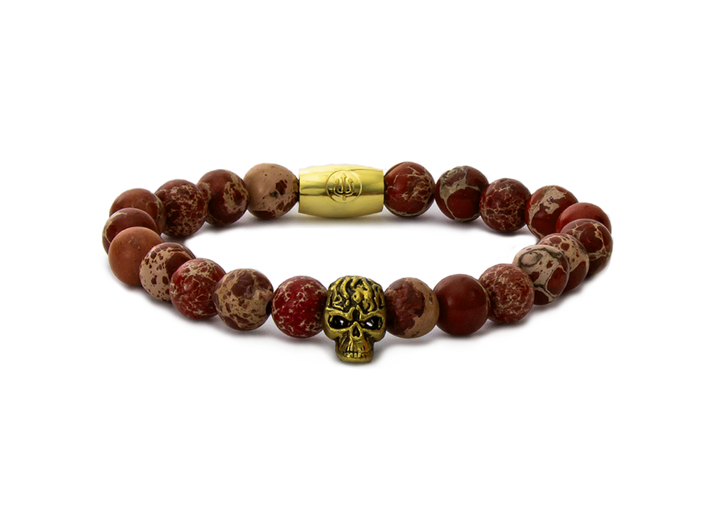 Night Skull - Red Imperial Jasper